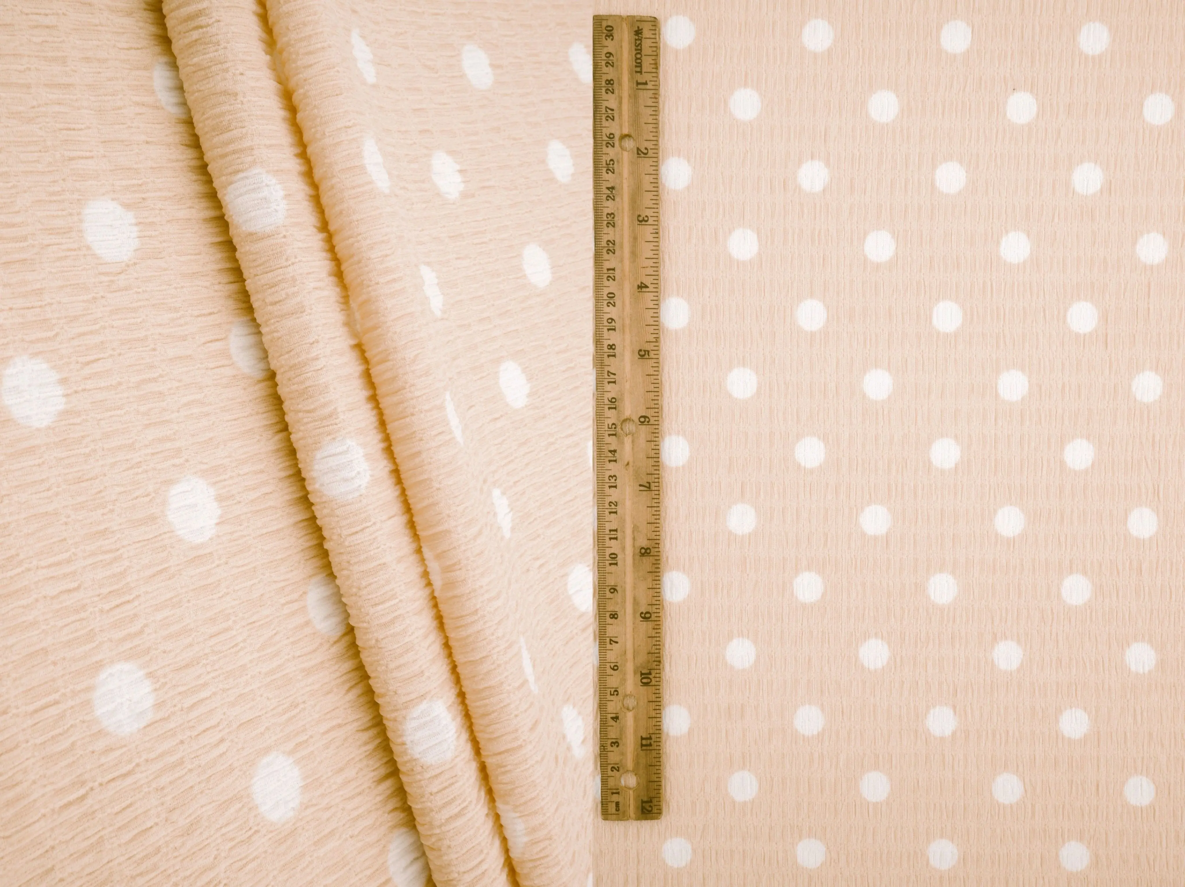 Polka Dot Crinkle Crepe Print Fabric CRP4628-SE90548 - Image 2