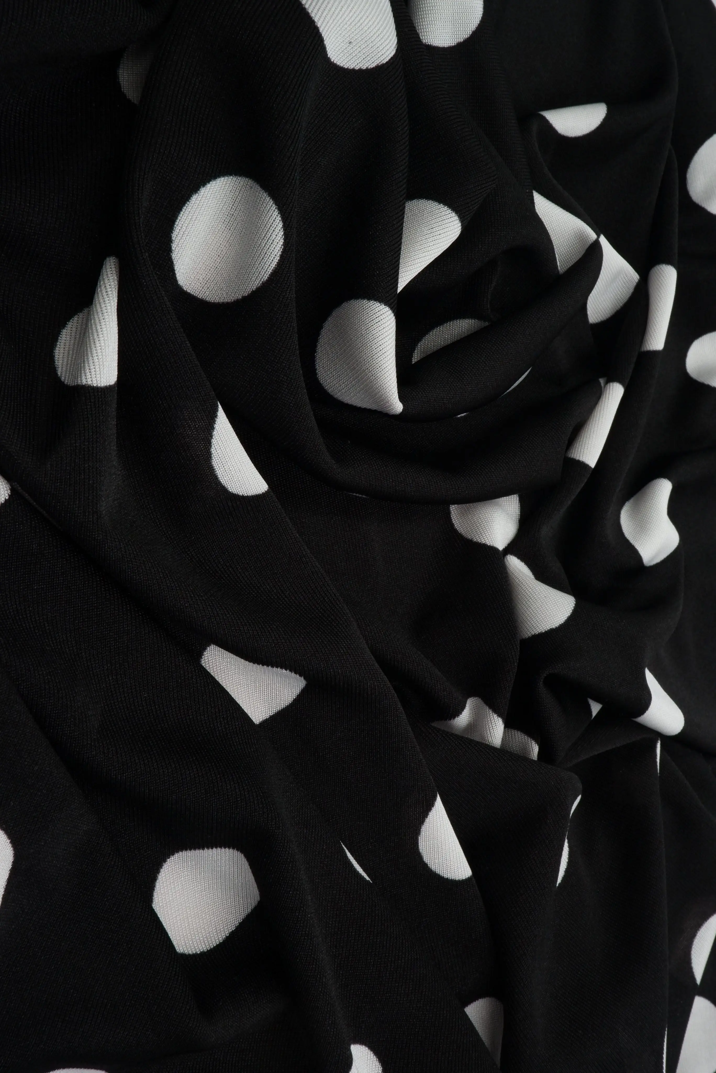 Ribbed Polka Dot Stretch Knit Fabric - KNT3963-DU1960 - Image 4