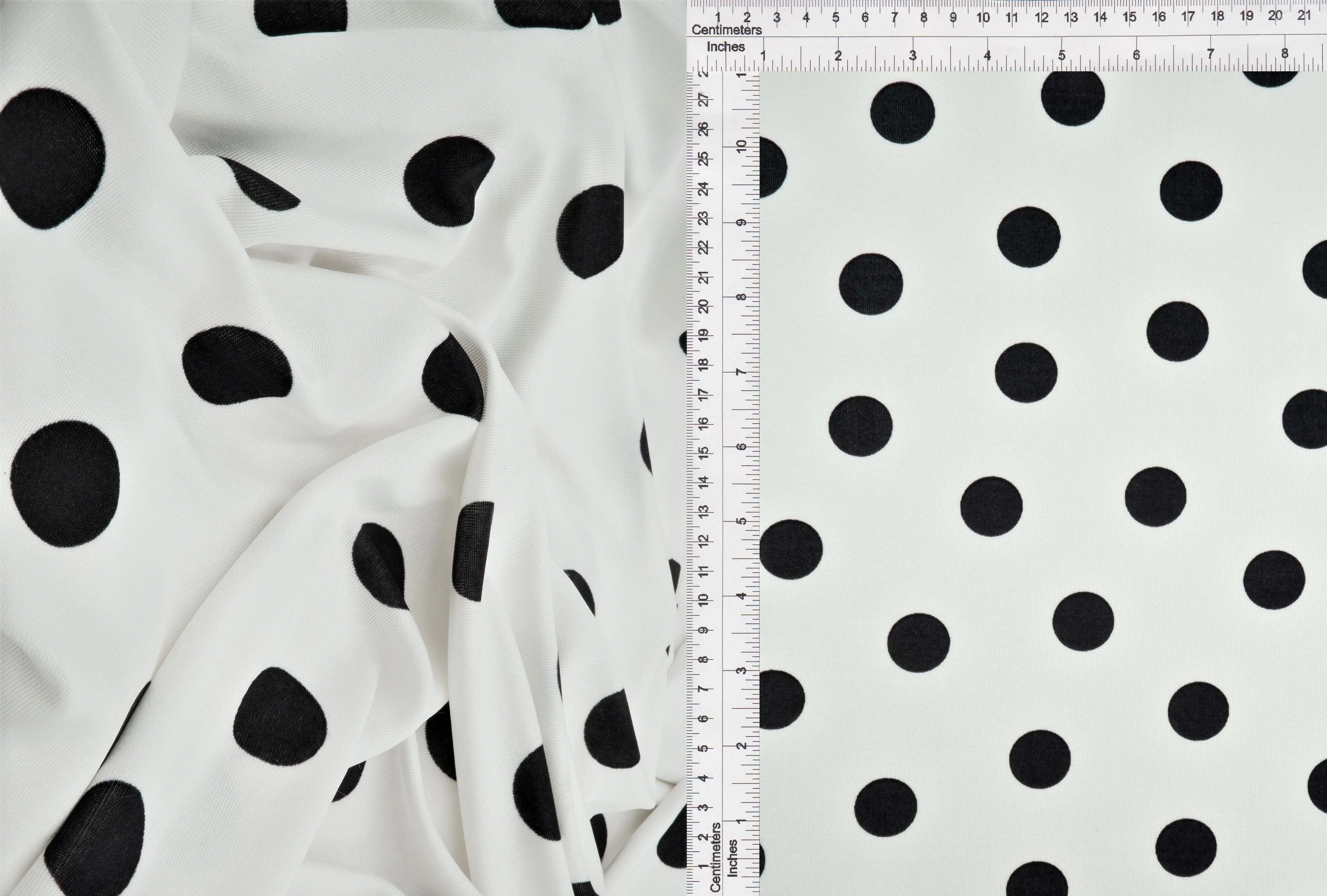 Ribbed Polka Dot Stretch Knit Fabric - KNT3963-DU1960 - Image 6