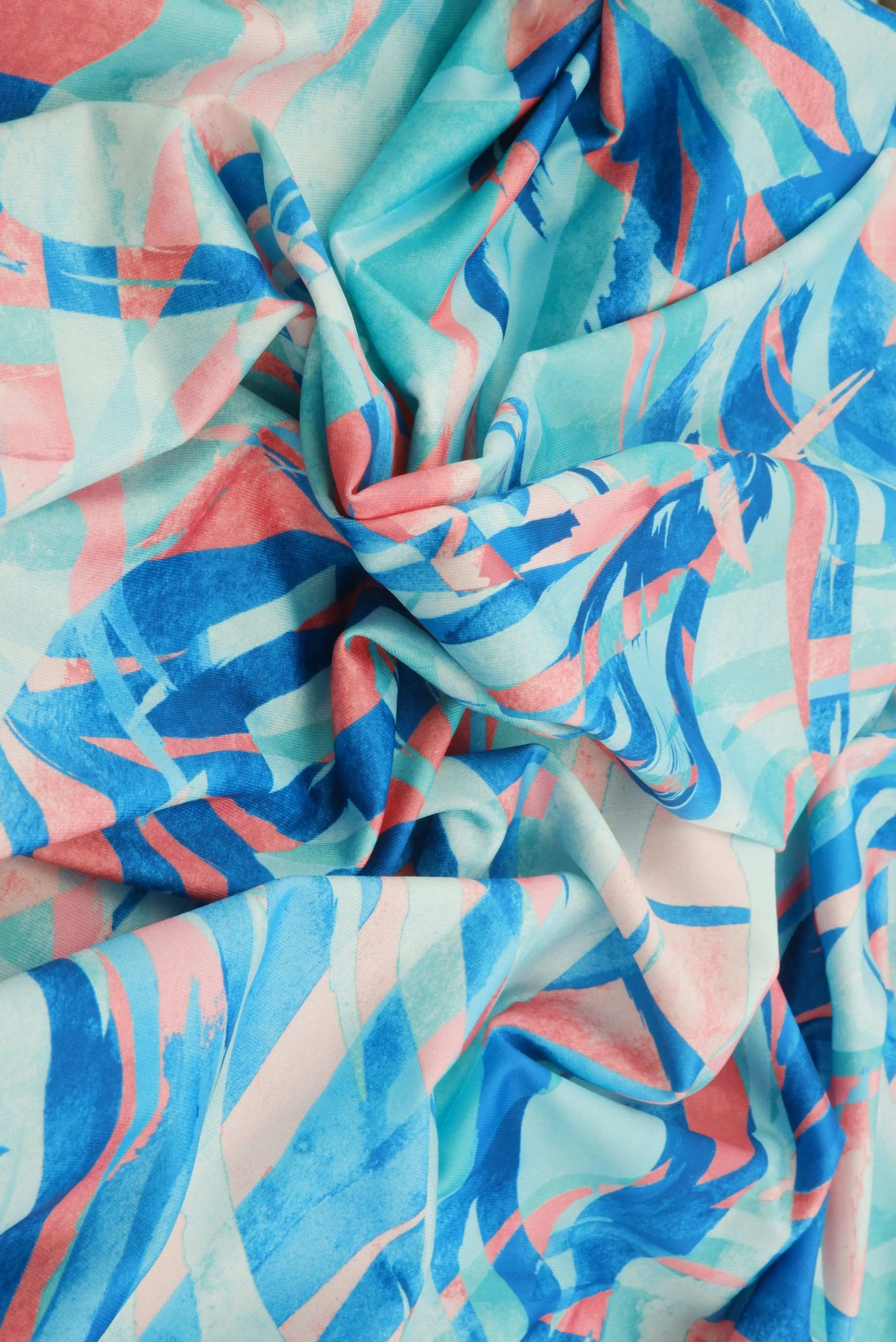 Tropical Leaf Digital Print DTY Knit Fabric - KNT4498-MS11518 - Image 3
