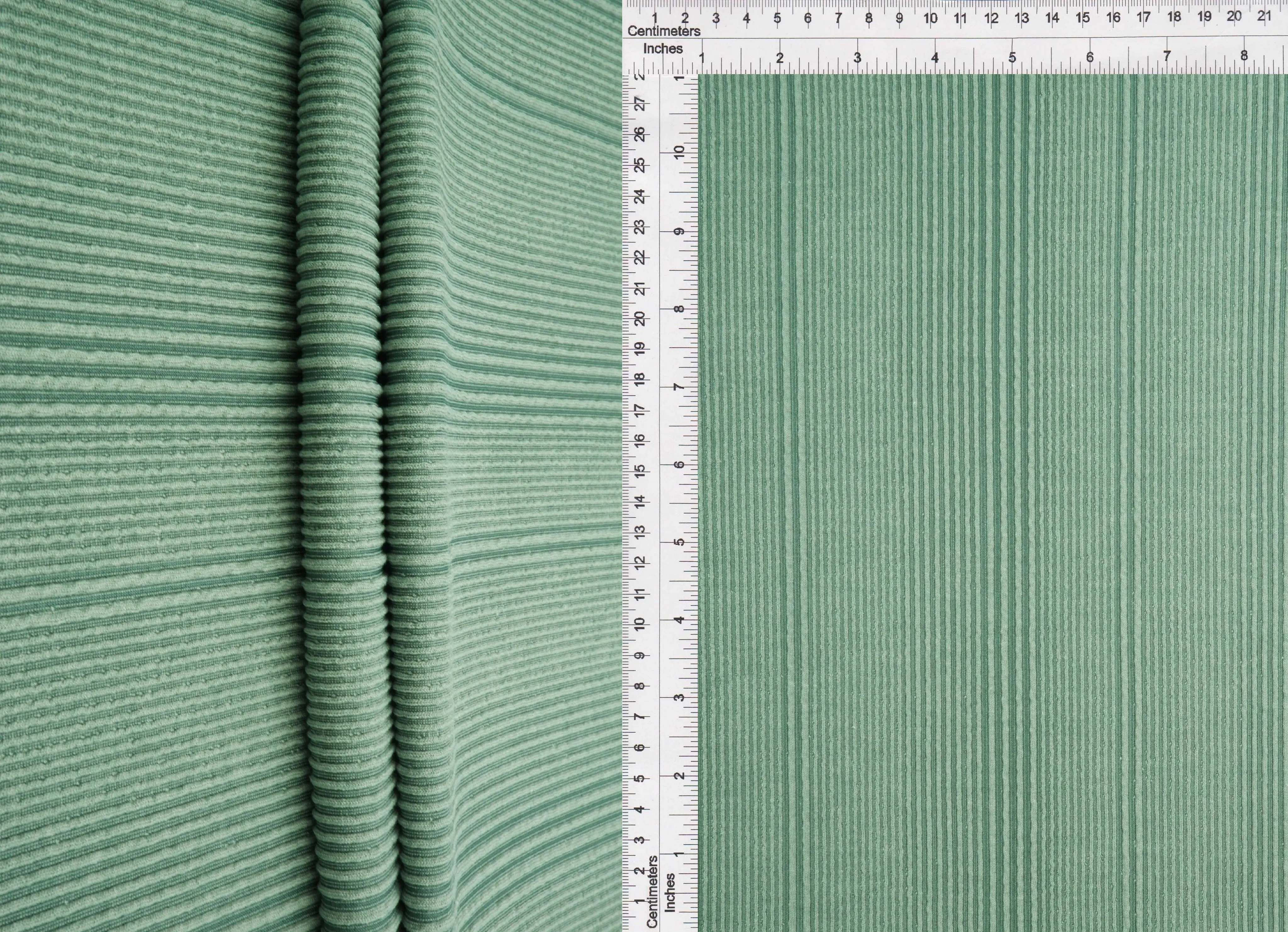 Variegated Jacquard Rib Knit Fabric Burgundy - KNT4495 - Image 5