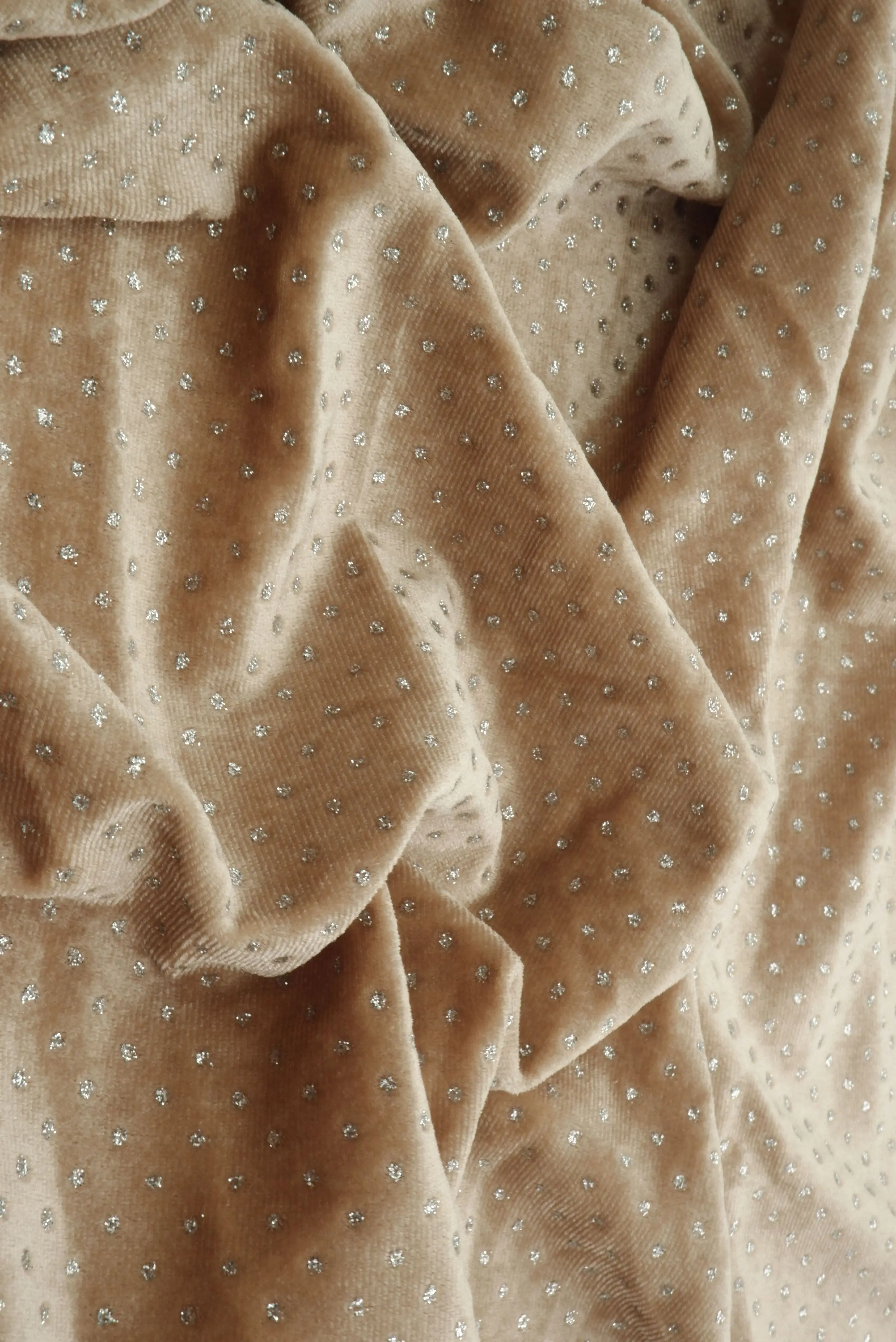 Velvet Polka Dot Glitter Stretch Knit Fabric - KNT4610 - Image 11
